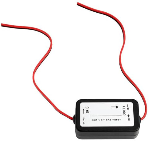 Filtro Rectificador para Cámara de Aparcamiento Trasero de Coche, 12V DC, Filtro de Potencia de Relé, Condensador para Cámaras de Visión Trasera, Elimina Interferencias, Instalación Fácil