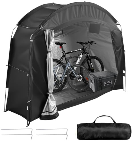 Bike Cover Storage Outdoor 210D Oxford Bike Shed Tent Store for Outside Storage Bicycle Shed Shelter for 2-3 Bikes Against Wind Small Rain Snow and Dust