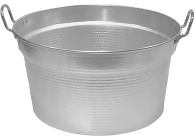 Sicignano | Caldaia Ø 36 x 19,5h cm in Alluminio 99,5% Capacità 11L – Manici in Alluminio, Spessore 1-2 mm – Made in Italy, Ideale per Pasta, Legumi e Cotture in Cucina Professionale