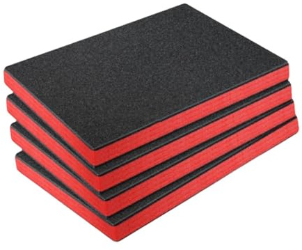 Ronyme 4x Caja de herramientas de espuma, insertos de espuma para estuches Estuche para cámara Reutilizable Transporte Práctico para estuche rígido Inserto, 40 Cm X 35 Cm X 3.8