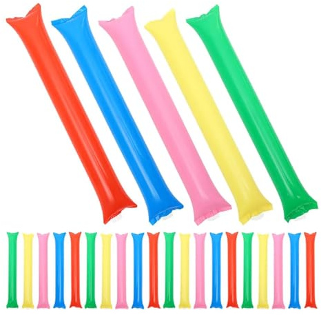 50Pcs Inflatable Cheering Sticks Lightweight Patriotic Sports Noisemakers for Football Basketball 4Th of July Party Celebration
