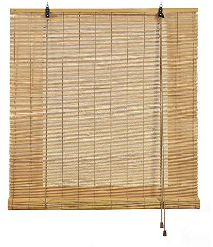 Estores enrollables de Bambú Natural para Interior Estor de cañas de bambú para Puertas y Ventanas STORESDECO Color Marrón Claro 150x175 cm
