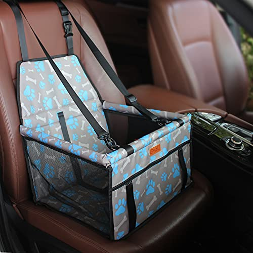 BYGD Siège d'appoint pour Chien avec Tige de Support de nivellement, siège d'auto pour Chien adapté aux Animaux de Petite et Moyenne Taille (Bleu)