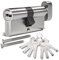 Bwintech 90mm(45T/45) Nickel-Zink-Legierung Euro-Zylinder-Schloss,Tür-Trommel-Schloss,Schlüssel Schlüssel mit 8 horizontalen Grübchen Schlüssel