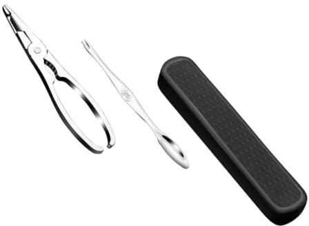 Ciieeo Utensili per Granchio in Acciaio Inossidabile Pinze e Forchettine per Crostacei Strumenti Leggeri e Portatili per Aragoste e Ostriche per Condividere in Famiglia