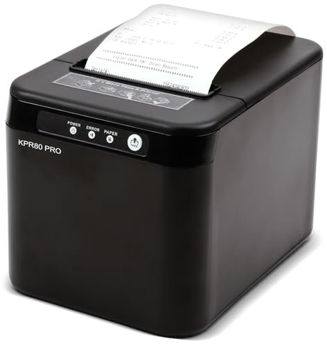 Olympia KPR 80 PRO | Bondrucker mit USB & LAN | Thermodrucker für 80 mm Bonrollen | Schneller Kassendrucker mit 230 mm/s für POS & Gastronomie | Kompakter Belegdrucker in Schwarz