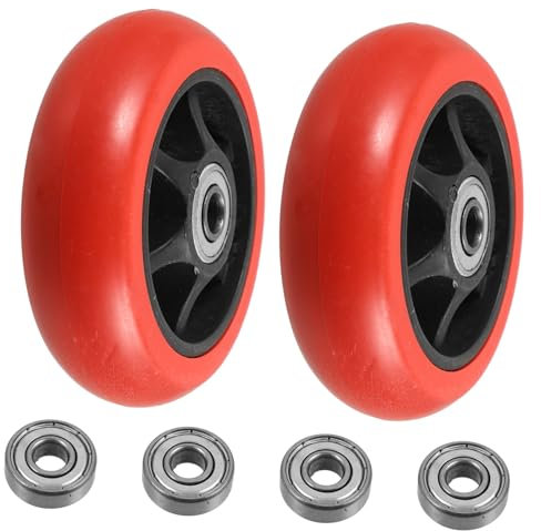 HAWILLOSCH 2Pièces Roues de Remplacement pour Chariot Polyvalentes pour Transport de Marchandises Adaptées Surfaces Légères et Faciles à Installer