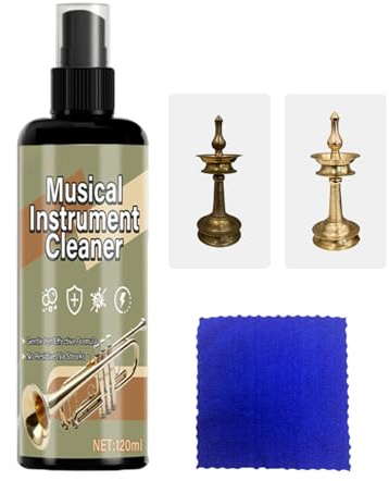 Pulitore per Tromba,Detergente Per Flauto E Sassofono Da 120ML,con Spray Detergente e per la Pulizia della Tromba - per Strumenti Musicali a Valvola Tubo Musicista
