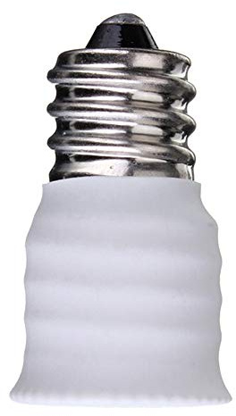 Genérico Adaptador de enchufe bombilla E12 a E14 Convertidor lámpara base cobre niquelado Voltaje universal Fácil usar para lámparas LED y fluorescentes