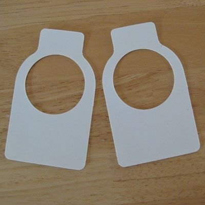 Etichette da Cantina - Collarini in Plastica per Identificazione Bottiglie Vino - Riutilizzabili - PLASTIC WINE TAG colore BIANCO - Set da 100 pz. - By EUPOSIA