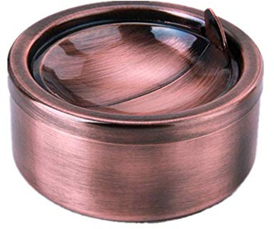 Zaoniy Smokeless Metal Ashtray with a Lid cover for Cigarettes -Windproof Outdoor Ashtrays Can Patio Outdoor Indoor Decorative Fancy Ash Tray