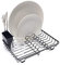 simplywire - Égouttoir à Vaisselle Compact – Égouttoir à Assiettes avec Panier à Couverts – Petit - Acier Enduit de Poudre Noire