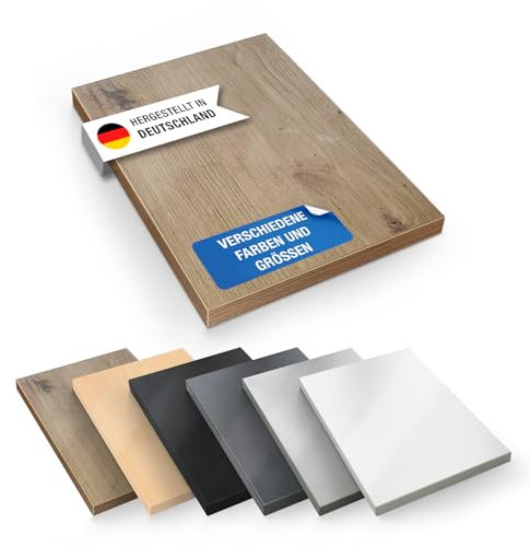 vabo Schreibtischplatte Eiche, Premium Dekor, hochwertig und belastbar, leichte Montage, ideal für Homeoffice und Kinderzimmer 120x80x2,5 cm