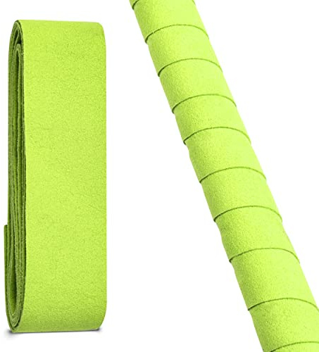 TROTH Impugnatura per bastone da hockey, in camoscio, non adesivo, antiscivolo, morbida impugnatura in camoscio per bastone da hockey, impugnatura impermeabile per hockey indoor (giallo fluorescente,