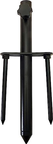 Schirmhalter Schirmständer Rasendorn massiv 3-Fach 31cm Metall ø22mm Erdspieß