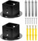 Floor Flange 2x2 Mounting Bracket Square Fence Pole Flange Base Heavy Duty Post Base 2 inch Post Anchor Base Wall Mounted Column Anchor Base for Deck Railing Mailbox