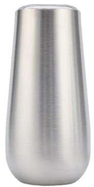 Gteller 6 oz Stainless Steel Champagne Tumbler Stemless Glasses with Lid, Double Wall Insulated Travel Mug Perfect for Wine, Coffee, Drinks, Champagne, Cocktails, Colorful (Silver)