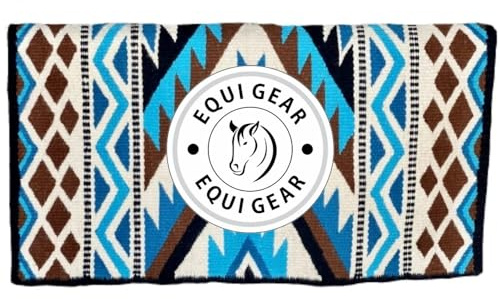 EQUIGEAR Horse Western Ranch Sottosella/Coperta da sella Western in lana neozelandese con imbottitura in lana con sensore Flex (personalizzazione disponibile) AS30 (36 x 36)