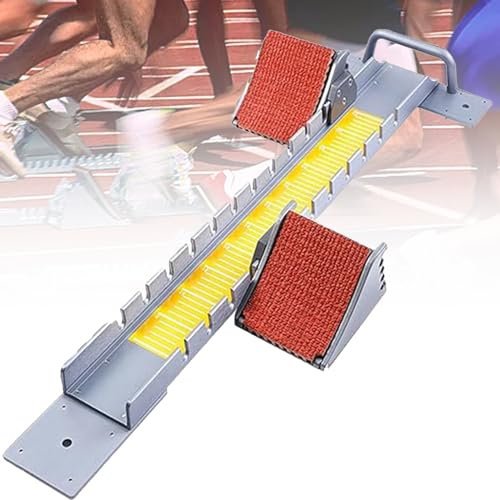 HXLDZOU Leichtathletik-Startblöcke, winkelverstellbare Startblöcke mit tragbaren Griffen, geeignet für Kunststoffbahn-Schlackenbahn