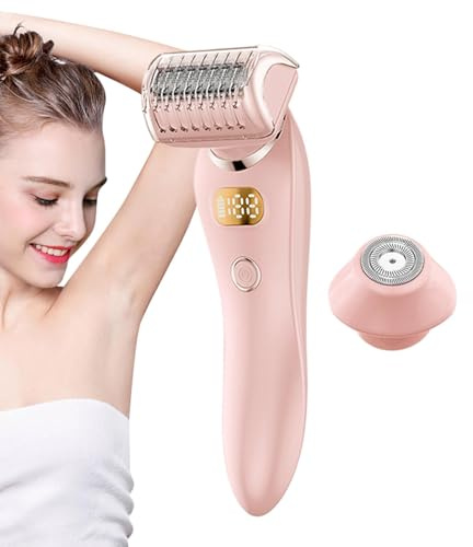 Removedor de pelo sin dolor para mujer, afeitadora eléctrica para mujer - Afeitadoras húmedas y para mujeres - Cortadora de piernas eléctrica y afeitadora con pantalla digital para