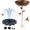 Vogeltränke mit Springbrunnen Solar Solarbrunnen für Draussen Vogeltränke Stehend mit Erdspiess Vogeltrinkwasser für Draussen Garten Teiche Schwimmbäder Aquarien