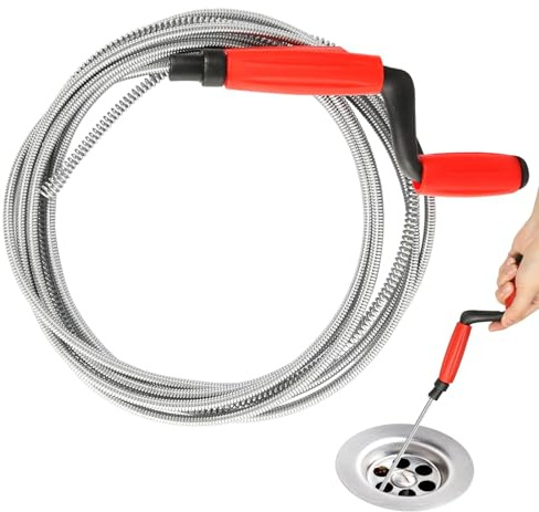 Oneroomone Spiral Drain Cleaning Cleaning 5m x 6mm Spiral Drain Cleaning Universal Pipe Cleaning Spiral Drainage Clean for Spiral Pipes Spiral for Constipation
