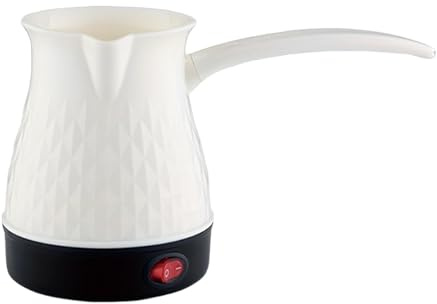 FytStycale Cafetière Turque, Pot à Café Automatique 600W, Machine à Café Rapide Chauffe-Eau avec Poignée Longue Isolante, Théière Électrique et Fondoir de 500ml, Idéal pour Bureau, Voyage