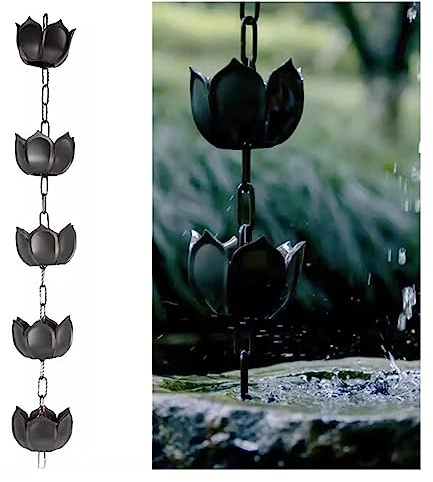 Abs-Materialregnkedjor, Regnkedjor För Stuprännor, Takregnfångare/Avledare, Unik Metalllänkregnkedja För Villatempel,Abs-26m/85ft