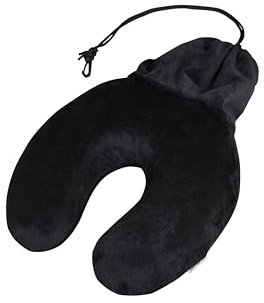 Samsonite TA Revolution - Memory Foam Resekudde med Fodral – Ergonomisk Nackkudde för Flygplan, Bil & Tåg, Svart