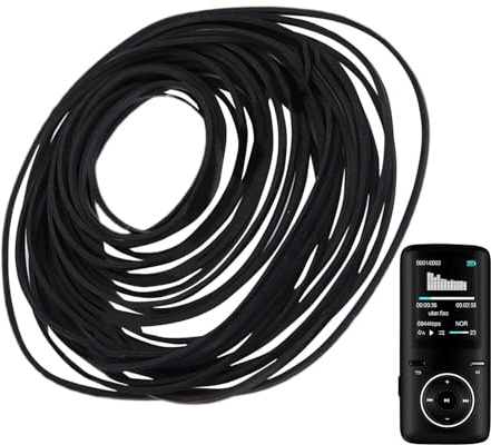 Cassette Player Belts – 30X Mixed Square Flat Rubber Bands, Replacement Drive Set | Audio Device Repair Parts For Tape Deck Systems, Treadle Sewing Machine Kit, Durable Elastic Transmission Rings