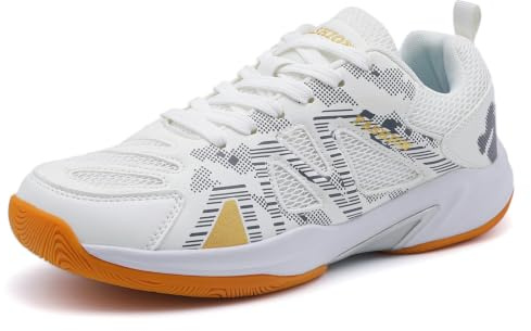 JiuQing Badmintonskor för män andningsbara tennisskor med pickleball | Halkfri gummisula, Lätt och bekväm, Inomhusskor, För squash och racketsport
