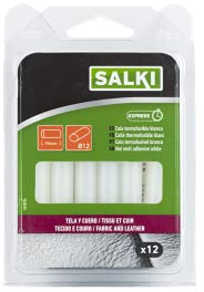 SALKI | Barres de Colle Thermofusible | 12 Unités de Silicone Chaude | 12mm de Diamètre | Universel | Couleur Blanc