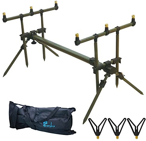 Carp Fishing Goal Post Rod Pod with Bank Sticks,Rod Rests and Carry Case