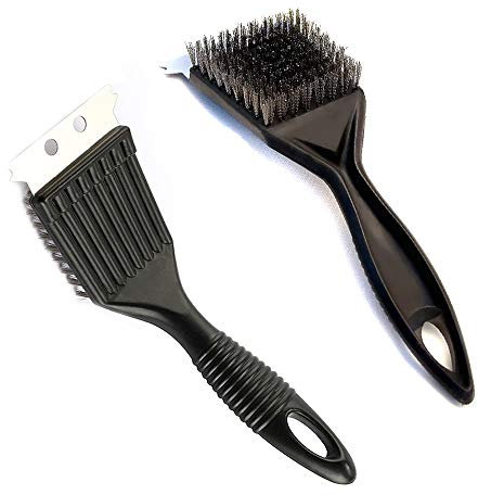 Brosse Nettoyante pour Métal Barbecue Brosse Métallique Barbecue en Acier Inoxydable Brosse Nettoyante Barbecue en Acier Inoxydable en Métal Brosse À Poils en Acier Inoxydable avec Grattoir 2 Pièces