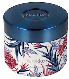 Quokka WHIM BLUE GARDEN | CONTENITORE TERMICO IN ACCIAIO INOX PER IL CIBO 369 ML