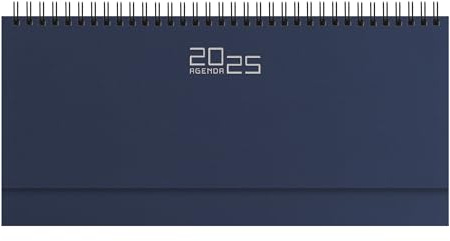 Planning settimanale da Tavolo 2026,Calendario da Scrivania Ufficio,Planning spiralato da tavolo cm 30x14 ca,Weekly planner per ufficio. (Navy Blue)