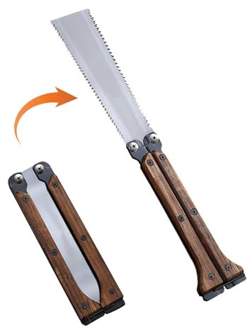 Sierra japonesa plegable, 150 mm, sierra de mano profesional, sierra japonesa, mango de madera de nogal SK5, acero al carbono, protección contra la corrosión, sierra japonesa para trabajar la madera