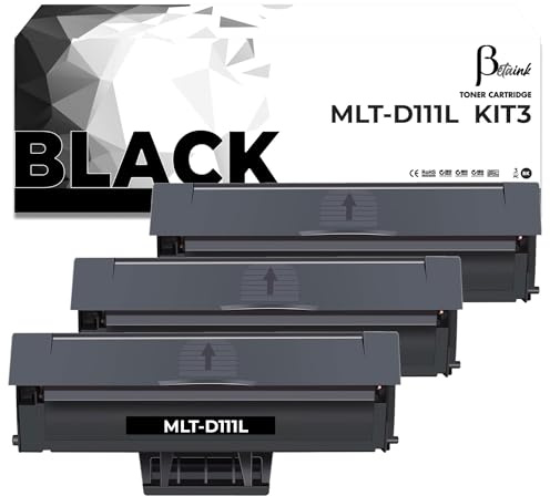 3 Toner Compatibili con Samsung MLT-D111L MLT-D111S stampanti Samsung SL M2026W M2020W M2020 M2022 M2022W Xpress M2026 M2070 M2070F M2070FW M2071FH M2078 versione da 1800 copie l'uno (3 Neri)