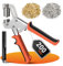 AojSup Eyelet Punch Kit 10mm, Magnetic Hole Punch with 200 Pcs Waterproof Coating Grommets, Eyelet Pliers Fabric Hole Punch for Punching Hole of PVC Banners, Tarpaulins, Cardboard