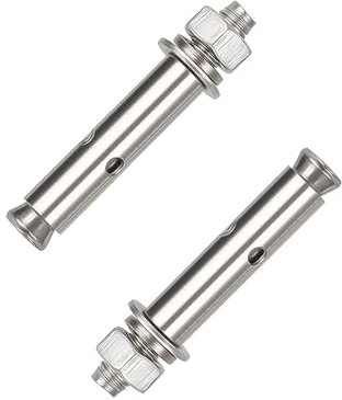 IBOWZ Pernos de Expansión, 2 Pernos de Anclaje con Manguito de expansión y Tuerca Hexagonal Externa de Acero Inoxidable 304, M16×180 mm-M16×300 mm, Anclajes de Alta Resistencia, M16×200 mm