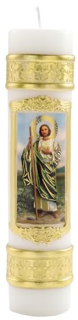 Religious St Jude Candles Catholic,St Jude San Judas Tadeo Prayer Candles for Church Baptism First Communion Mexican Gift,Cirios Religiosos Catolicos,Vela De Bautizo,Veladoras De San Judas Tadeo