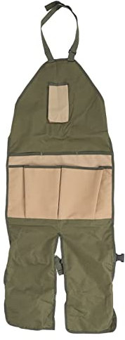 Baxnore Tablier de jardinage en tissu Oxford durable avec boucle réglable et poches pour outils, protection des jambes pour la famille, la cour, le jardin et la ferme