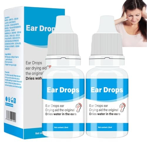 2 Pcs Ear Drops for Swimmers Ear,Ea-r Wax Removal Drops,Swimmers Ea-r Drying Dr/ops Adult E-arAche DRO/ps,E-ar DRO/ps for Blocked E/ars,Swi/m E/ar Drop/s,Ea/Rache Relief,Ea/r Drying Drop/s