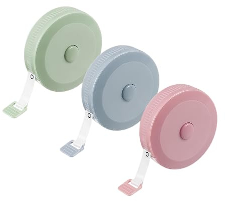Flintronic 3 Pièces Mini Metre Ruban, 60inch / 1.5m Mètre à Ruban, Ruban à Mesurer Rétractable, Double Face à Double Echelle, pour Mesures de Corps, Couture, Mesurer la Poitrine
