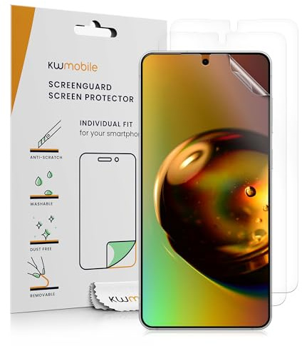 kwmobile 3 x Skärmskydd kompatibelt med Samsung Galaxy S26 skärmskydd – skyddsfilm för smartphones – Transparent
