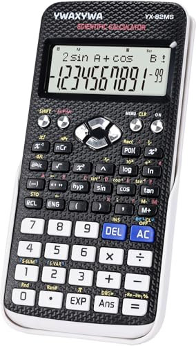 240-Function Scientific Calculator | 2-Line Display | Slide-On Hard Cover | Ideal for Secondary School, GCSE, KS3 & Maths/Science Exams | YWAXYWA YX-82MS