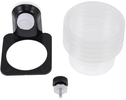 TOYANDONA Comedero para Reptiles Ventosa, Cuenco Estable de Plástico para Alimentación y Agua, Tamaño Mediano, Cuenco Doble para Lagartijas y Camaleones, Juego 5 Tazones para Terrarios