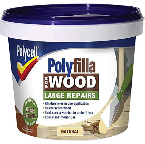 Polycell 5207194 Polyfilla 2 Part Wood Filler, 750 g, Natural