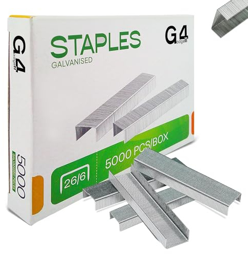 5200 x 26/6 No 56 6mm QUALITY STANDARD STAPLES 30 sheets capacity