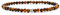 BERGERLIN Tigerauge Armband echt mit 925 Sterling Silberperle - facettierte Perlen - Größe L